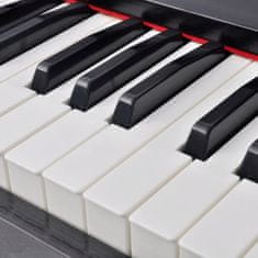 Greatstore 88klávesové digitální piano s pedály černá melaminová deska