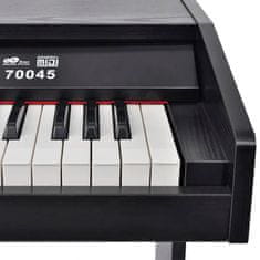 Vidaxl 88klávesové digitální piano s pedály černá melaminová deska