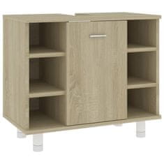 Greatstore Koupelnová skříňka dub sonoma 60 x 32 x 53,5 cm dřevotříska