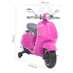 Greatstore Elektrický skútr Vespa GTS300 růžový