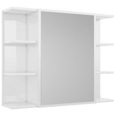 Petromila Koupelnová skříňka zrcadlo lesklá bílá 80x20,5x64 cm