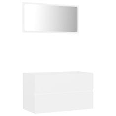 Vidaxl 2dílný set koupelnového nábytku bílý dřevotříska