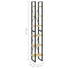 Petromila Vysoký regál 40 x 30 x 210 cm masivní borové dřevo