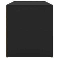 Vidaxl Lavice do předsíně 80 x 40 x 45 cm černá dřevotříska