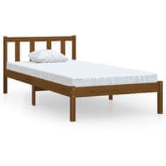 Greatstore Rám postele medově hnědý borovice 75 x 190 cm UK Small Single