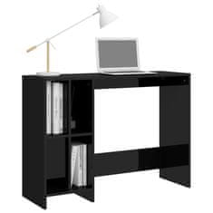 Vidaxl Stůl na notebook černý vysoký lesk 102,5x35x75 cm dřevotříska