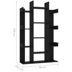 Petromila Knihovna bílá 86 x 25,5 x 140 cm kompozitní dřevo