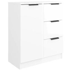 Greatstore Příborník bílý s vysokým leskem 60x30x70 cm kompozitní dřevo