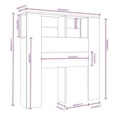 Vidaxl Čelo postele s úložným prostorem lesklé bílé 100x18,5x104,5 cm