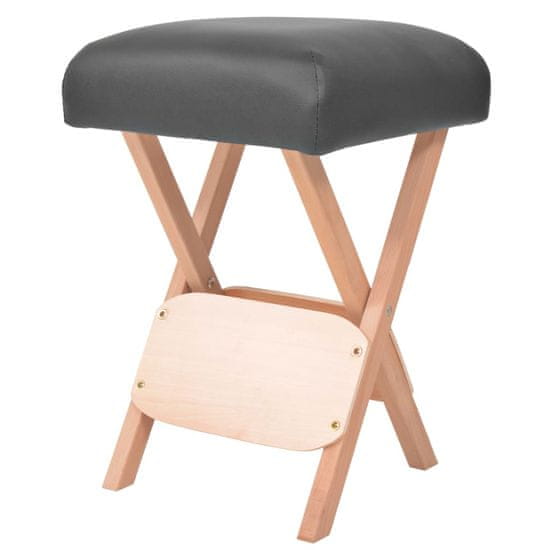 Vidaxl Skládací masážní stolička s 12 cm silným sedákem