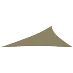 Greatstore Stínící plachta oxfordská látka trojúhelníková 4x5x6,4 m béžová