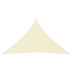 Greatstore Stínící plachta oxfordská látka trojúhelníková 5x5x6 m krémová