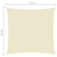 Greatstore Stínící plachta oxfordská látka čtvercová 4,5 x 4,5 m krémová