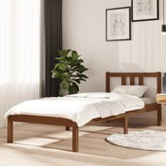shumee Rám postele medově hnědý masivní dřevo 75 x 190 cm Small Single