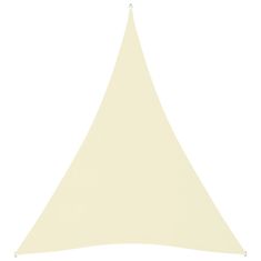 Greatstore Stínící plachta oxfordská látka trojúhelníková 5x7x7 m krémová