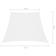 Vidaxl Stínící plachta oxfordská látka lichoběžníková 4/5 x 4 m bílá