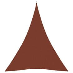 Greatstore Stínící plachta oxfordská látka trojúhelníková 5x6x6 m cihlová
