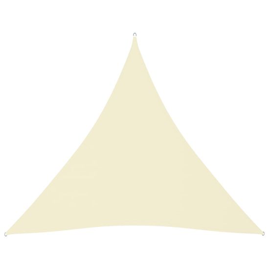 Greatstore Stínící plachta oxfordská látka trojúhelníková 6x6x6 m krémová