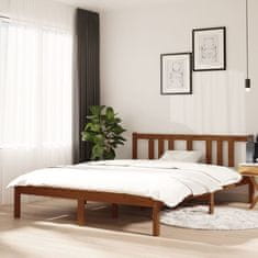 shumee Rám postele medově hnědý masivní dřevo 140 x 190 cm
