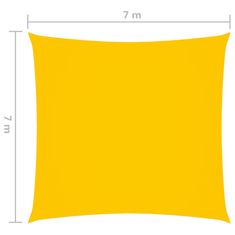 Greatstore Stínící plachta oxfordská látka čtvercová 7 x 7 m žlutá