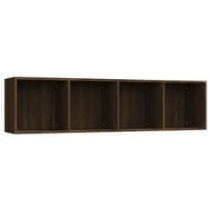 Greatstore Knihovna / TV skříňka hnědý dub 143x30x36 cm kompozitní dřevo