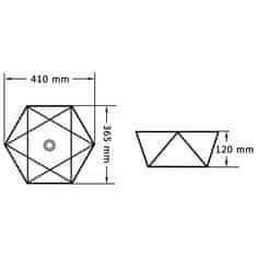 Vidaxl Umyvadlo černé 41 x 36,5 x 12 cm keramika