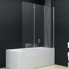 Greatstore Skládací sprchový kout se 3 panely ESG 130 x 138 cm