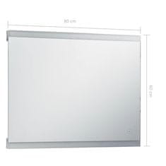 Vidaxl Koupelnové zrcadlo s LED světly a dotykovým senzorem 80 x 60 cm