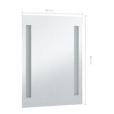 Greatstore Koupelnové nástěnné zrcadlo s LED osvětlením 60 x 80 cm