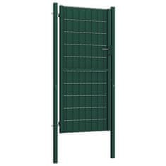 Greatstore Plotová branka PVC a ocel 100 x 204 cm zelená