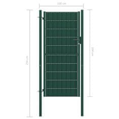 Greatstore Plotová branka PVC a ocel 100 x 204 cm zelená