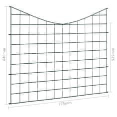 Vidaxl Plot k jezírku s obloučky 77,5 x 64 cm zelený