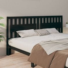 Vidaxl Čelo postele černé 205,5 x 4 x 100 cm masivní borovice