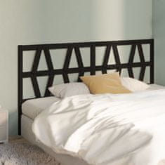 Vidaxl Čelo postele černé 206 x 4 x 100 cm masivní borovice