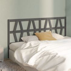 Greatstore Čelo postele šedé 206 x 4 x 100 cm masivní borovice