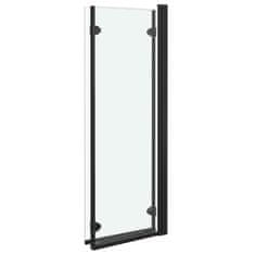 Vidaxl Skládací sprchový kout se 3 panely ESG 130 x 138 cm černý