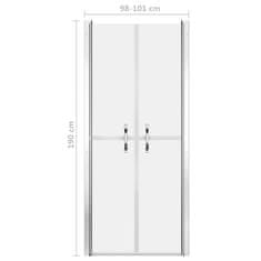 Vidaxl Sprchové dveře matné ESG 101 x 190 cm