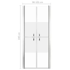 Greatstore Sprchové dveře polomatné ESG 101 x 190 cm