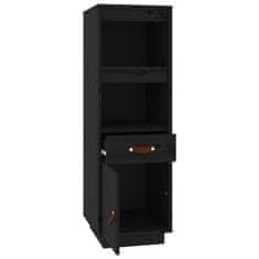 Greatstore Skříň highboard černá 34x40x108,5 cm masivní borové dřevo