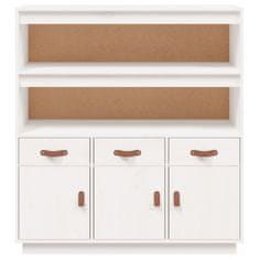 Greatstore Skříň highboard bílá 100 x 40 x 108,5 cm masivní borové dřevo