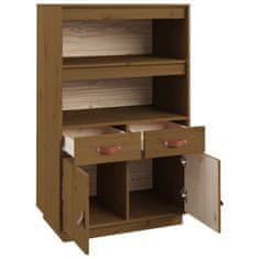 Greatstore Skříň highboard medově hnědá 67x40x108,5 cm masivní borovice