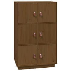 Greatstore Skříň highboard medově hnědá 67x40x108,5 cm masivní borovice