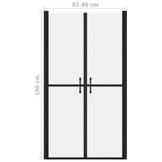 Vidaxl Sprchové dveře matné ESG (83–86) x 190 cm