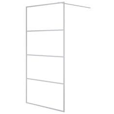 Greatstore Sprchová zástěna walk-in stříbrná 100 x 195 cm čiré ESG sklo