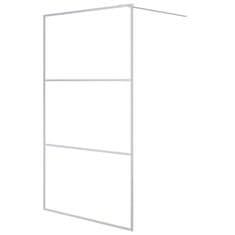 Greatstore Sprchová zástěna walk-in stříbrná 115 x 195 cm čiré ESG sklo