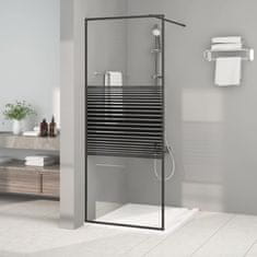 Greatstore Sprchová zástěna walk-in černá 80 x 195 cm čiré ESG sklo