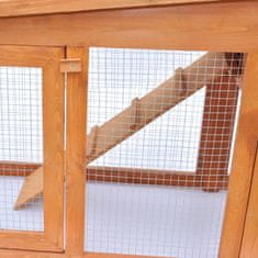 Petromila Zahradní králíkárna/domek pro drobná zvířata se stříškou dřevo 
