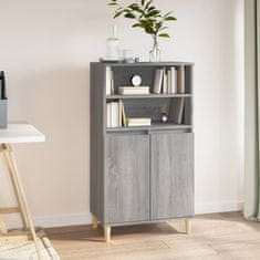 Greatstore Skříň highboard šedá sonoma 60 x 36 x 110 cm kompozitní dřevo