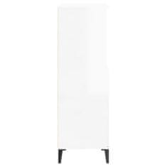 Vidaxl Skříň highboard bílá s vysokým leskem 60 x 36 x 110 cm kompozit