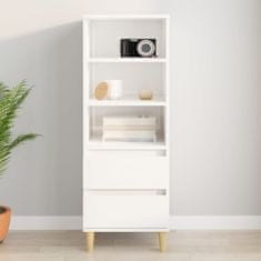 Greatstore Skříň highboard bílá s vysokým leskem 40 x 36 x 110 cm kompozit